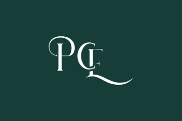 Initial PCE creative letter logo design. Elegant Monogram Logo Design with Decorative Elements and Typography