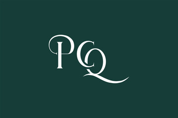 Initial PCQ creative letter logo design. Elegant Monogram Logo Design with Decorative Elements and Typography