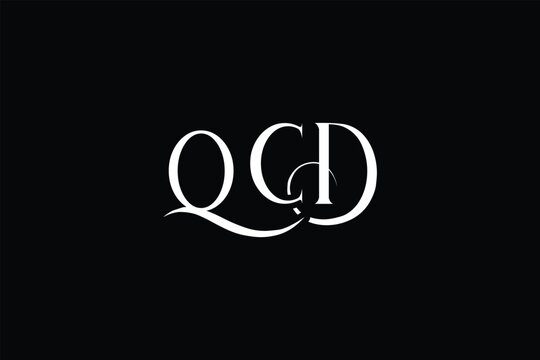 Initial QCD creative letter logo design. Elegant Monogram Logo Design with Decorative Elements and Typography
