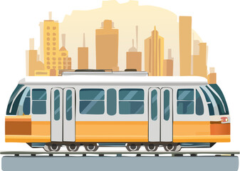 train in the city