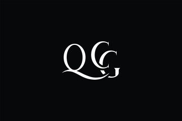 Obraz premium Initial QCG creative letter logo design. Elegant Monogram Logo Design with Decorative Elements and Typography