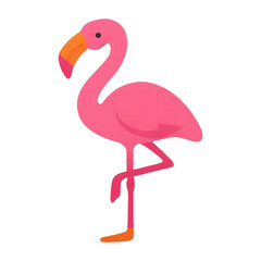 PNG Vibrant pink flamingo illustration.