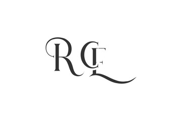 Initial RCE creative letter logo design. Elegant Monogram Logo Design with Decorative Elements and Typography