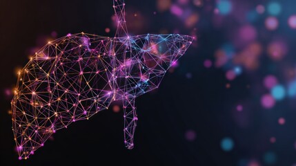 Abstract digital illustration of a liver