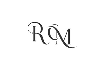 Initial RCM creative letter logo design. Elegant Monogram Logo Design with Decorative Elements and Typography