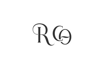 Initial RCO creative letter logo design. Elegant Monogram Logo Design with Decorative Elements and Typography