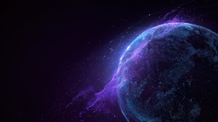 Abstract digital planet