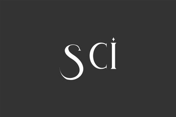 Initial SCI creative letter logo design. Elegant Monogram Logo Design with Decorative Elements and Typography