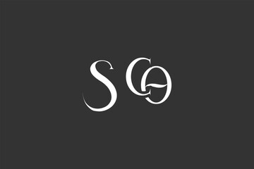 Initial SCO creative letter logo design. Elegant Monogram Logo Design with Decorative Elements and Typography
