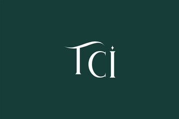 Initial TCI creative letter logo design. Elegant Monogram Logo Design with Decorative Elements and Typography