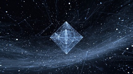Abstract diamond shape in space