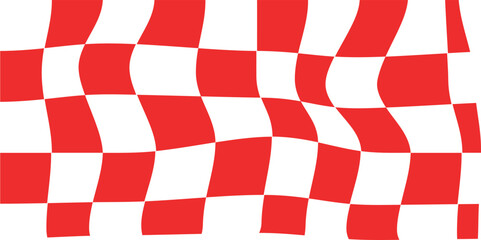 Fototapeta premium Red and white checkered line seamless pattern repeating banners of racing flag stripe speed texture