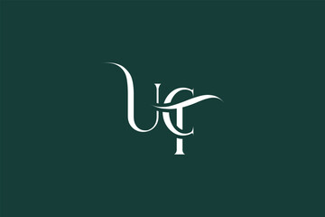 Initial UCF creative letter logo design. Elegant Monogram Logo Design with Decorative Elements and Typography