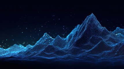 Abstract digital mountain range