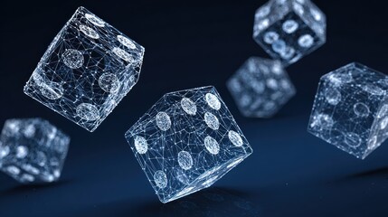 Abstract dice in motion (1)