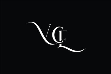 Initial VCE creative letter logo design. Elegant Monogram Logo Design with Decorative Elements and Typography