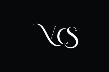 Fototapeta premium Initial VCS creative letter logo design. Elegant Monogram Logo Design with Decorative Elements and Typography