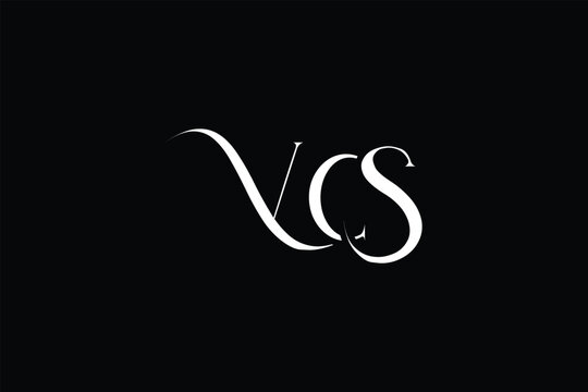 Initial VCS creative letter logo design. Elegant Monogram Logo Design with Decorative Elements and Typography