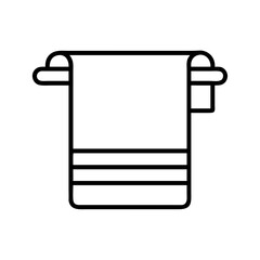 Hanging towel icon vector illustration for bathroom accessories and hygiene products design