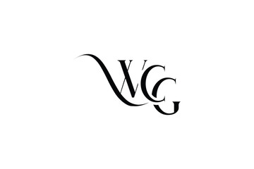 Initial WCG creative letter logo design. Elegant Monogram Logo Design with Decorative Elements and Typography
