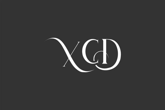 Initial XCD creative letter logo design. Elegant Monogram Logo Design with Decorative Elements and Typography