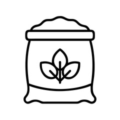 Fertilizer bag icon vector illustration soil fertilizer bag for agriculture and gardening use