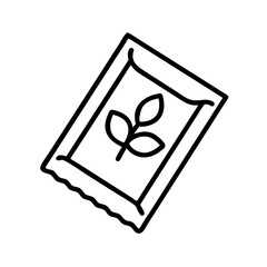 Seed packet icon vector illustration for agriculture gardening and planting design needs