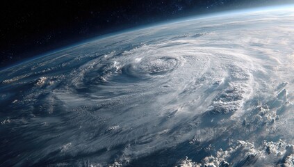 Earth's swirling storm system from space