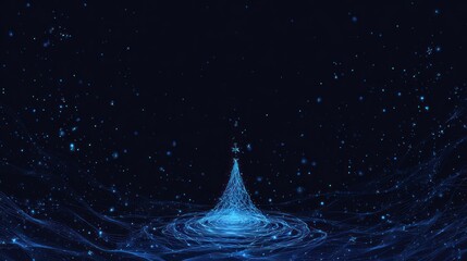 Abstract digital ripple