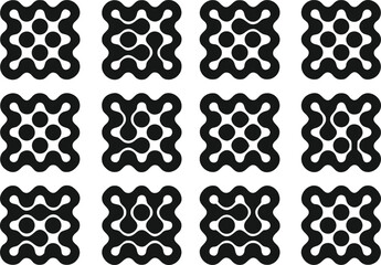 Fototapeta premium Abstract Black and White Geometric Pattern