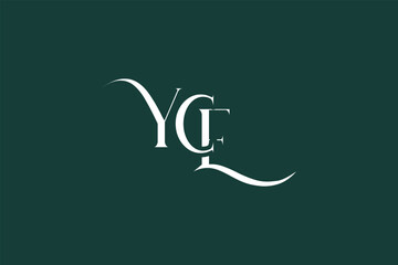 Initial YCE creative letter logo design. Elegant Monogram Logo Design with Decorative Elements and Typography