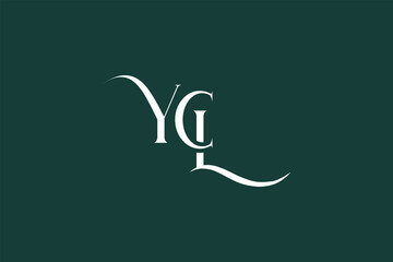 Initial YCL creative letter logo design. Elegant Monogram Logo Design with Decorative Elements and Typography