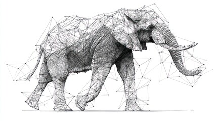 Abstract elephant illustration