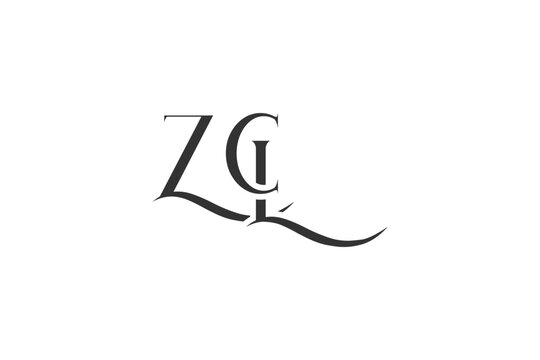 Initial ZCL creative letter logo design. Elegant Monogram Logo Design with Decorative Elements and Typography