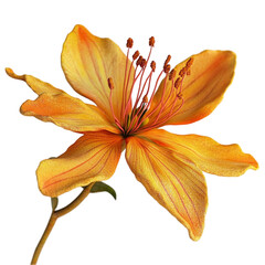 Vibrant Orange Lily Flower Bold Stripes Background Stunning Bloom