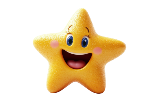 Smiling star shape nightlight for nursery, cute decorative light for baby room, colorful starry design - Powered by Adobe