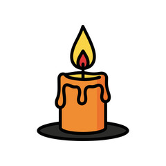 Simple Burning Candle
