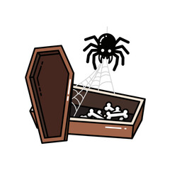 Opened Halloween Coffin