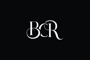 Initial BCR creative letter logo design. Elegant Monogram Logo Design with Decorative Elements and Typography