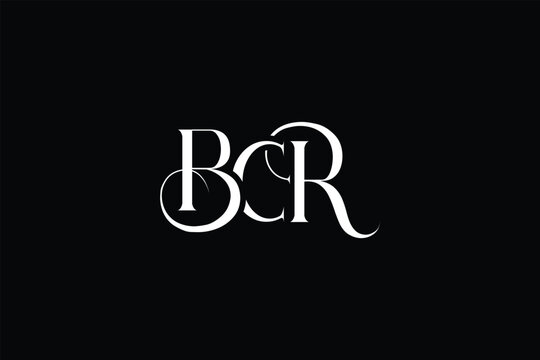 Initial BCR creative letter logo design. Elegant Monogram Logo Design with Decorative Elements and Typography