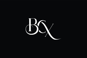 Initial BCX creative letter logo design. Elegant Monogram Logo Design with Decorative Elements and Typography