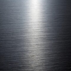 Close up of brushed metal texture with light reflection, ideal for backgrounds, backdrops, and graphic design projects that need a modern industrial look