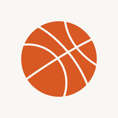 Stylized Basketball Illustration for Sports and Fitness Themes