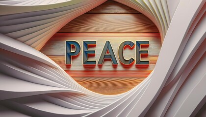 colorful beautiful peace lettering