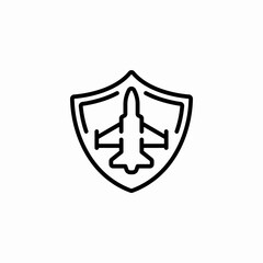 aviation security defense icon sign vector