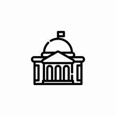 government building capitol icon sign vector