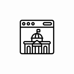 government website interface icon sign vector