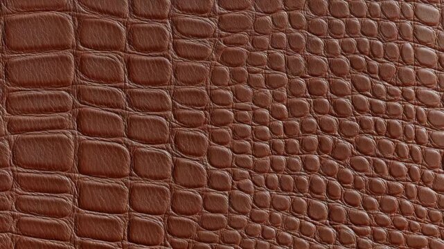 Closeup textures of brown crocodile leather with intricate pattern detail