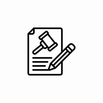 law drafting paper icon sign vector