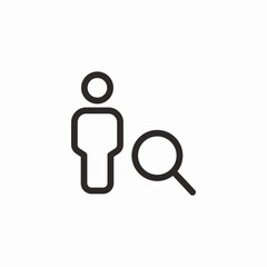 magnify person icon sign vector